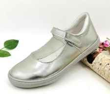 PRIMIGI Ballerinas - Gr. 25 Kinder Mädchen Leder Sandalen Klett Silber, NEU OVP