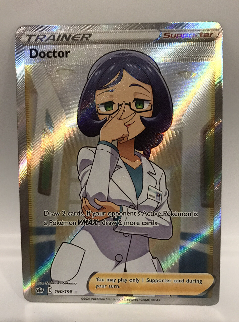 Doctor 2021 Sword & Shield: Chilling Reign #190/198 Holo (Full Art) Price Guide - Sports Card Investor Doctor 2021 Sword & Shield: Chilling Reign #190/198 Holo (Full Art) Price Guide - Sports Card Investor