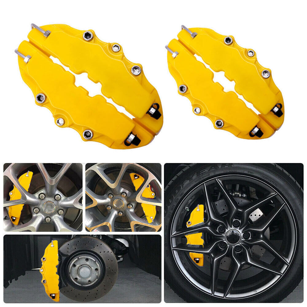 4Pcs#Universal Yellow Decor Car Disc Brake Caliper Cover Parts Brake Accessories
