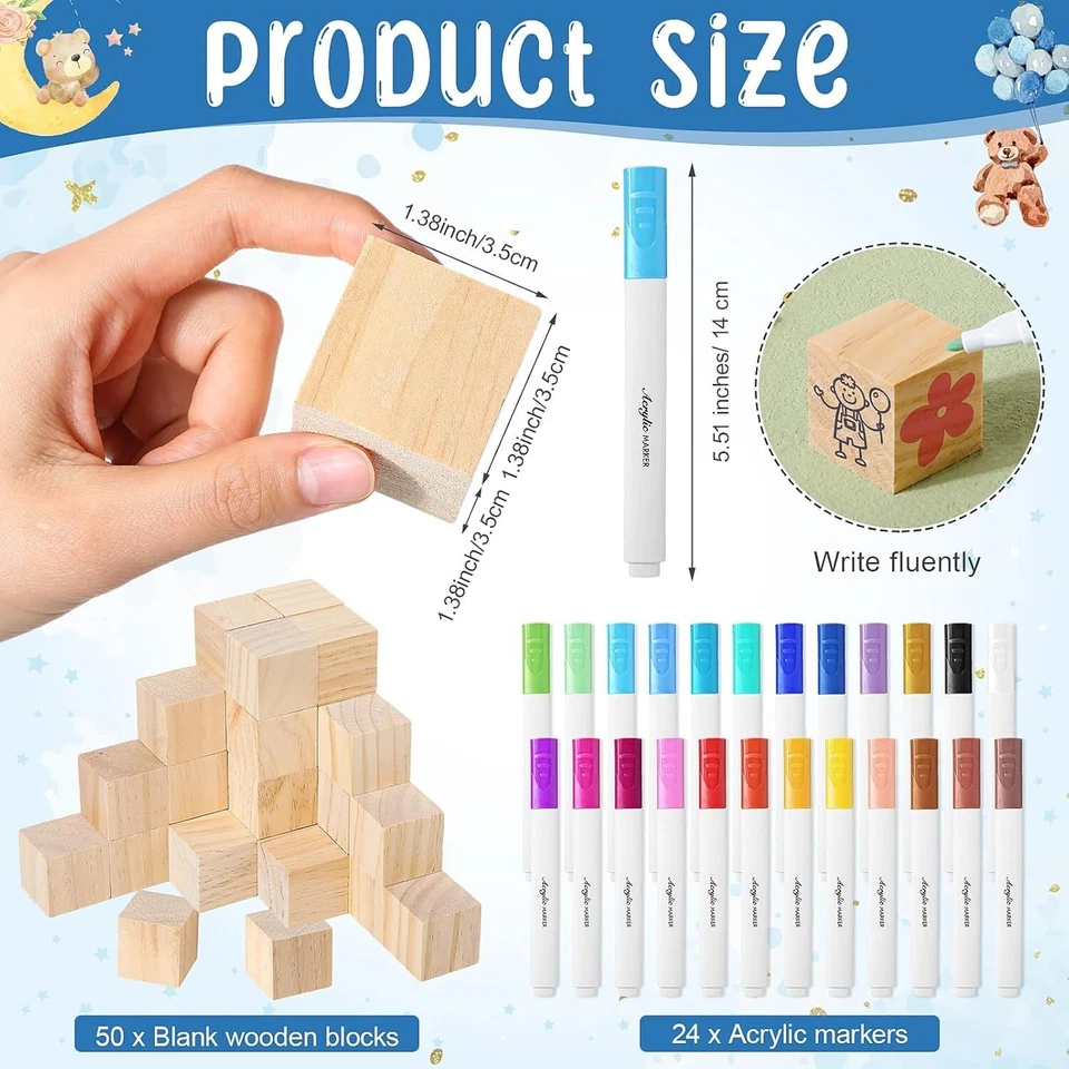 Kit de 75 letreros de juegos de baby shower que incluye decorar un bloque letrero de juego 50 hágalo usted mismo Bl Foto 4 de 4