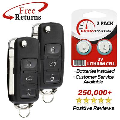 2 For 2006 2007 2008 2009 Volkswagen VW Beetle Keyless Remote Car Flip Key Fob