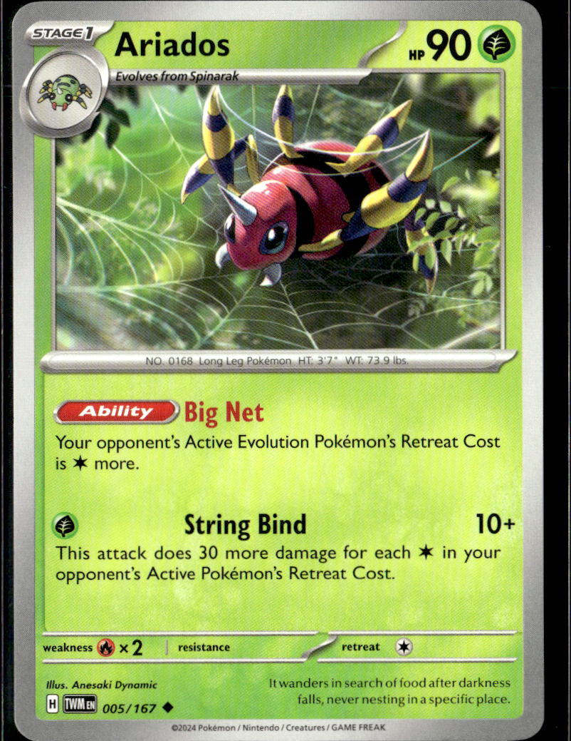Pokemon Ariados 005/167 Twilight Masquerade Non Holo Uncommon 5 Card Lot