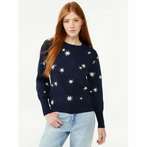 Free Assembly Womens Boxy Crewneck Sweater Midweight Size XS - Picture 1 of 1