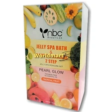 Jelly Spa Pedicure Set 1&2 Crystal Pearl Glow Spa Scent Tropical Frui 30 Bag/box