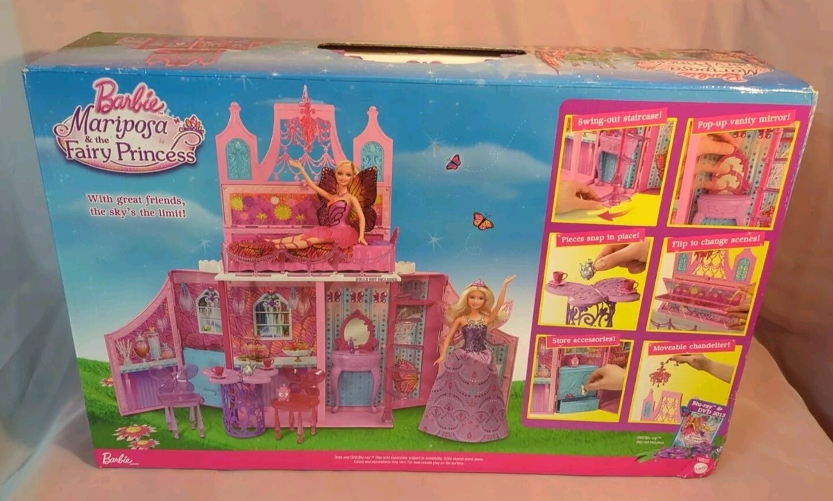 NEW BARBIE MARIPOSA THE FAIRY PRINCESS CASTLE PLAYSET 2012 NRFB