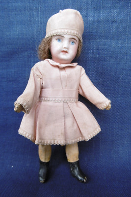 JOLIE MIGNONETTE ANCIENNE TETE BISCUIT - CORPS COMPOSITION - 9 cm