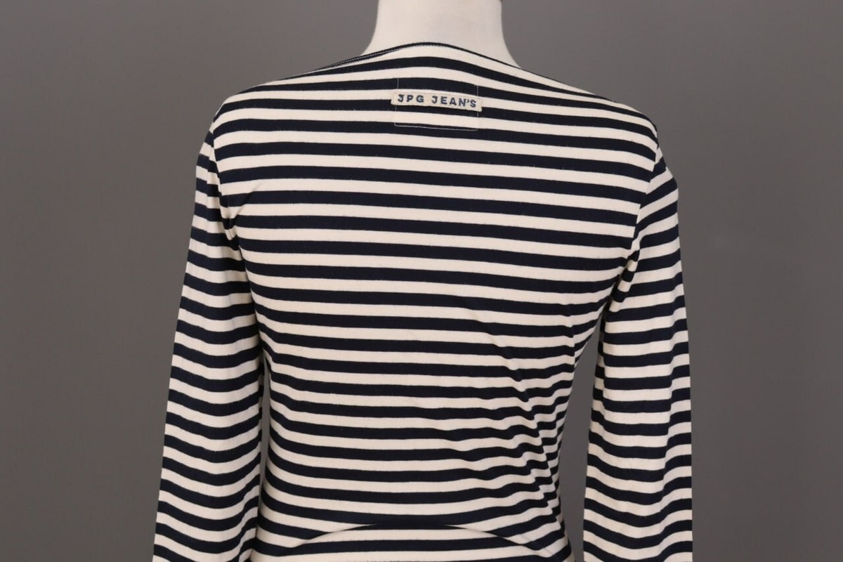 JEAN PAUL GAULTIER JEANS Black / White Striped Long Sleeve