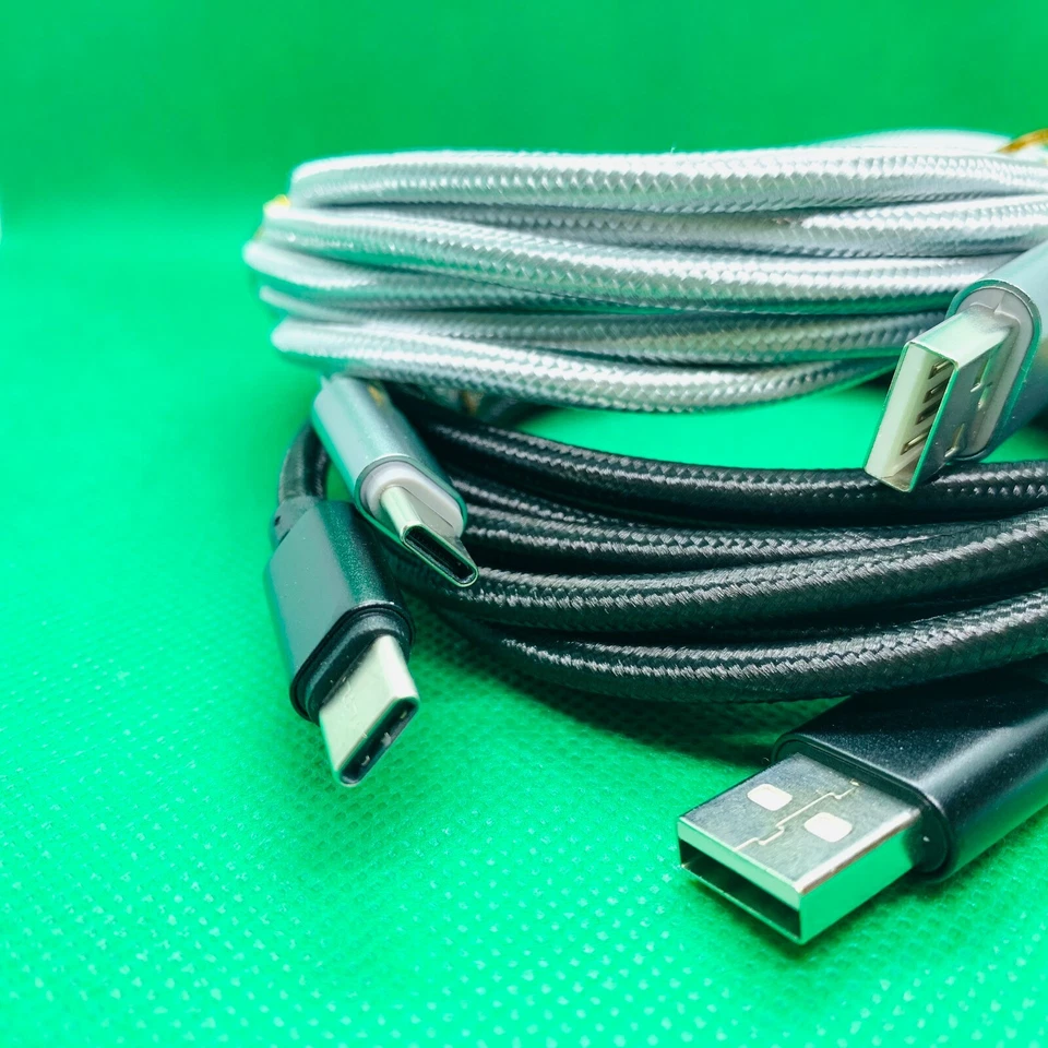 LOT Braided USB C Type-C Fast Charging Data SYNC Charger Cable 1/3/6/10FT LONG - Image 3 of 4