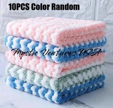 10pcs Kitchen Dish Cloths Microfiber Dish Towels Bathroom Car Etc Full Size Soft