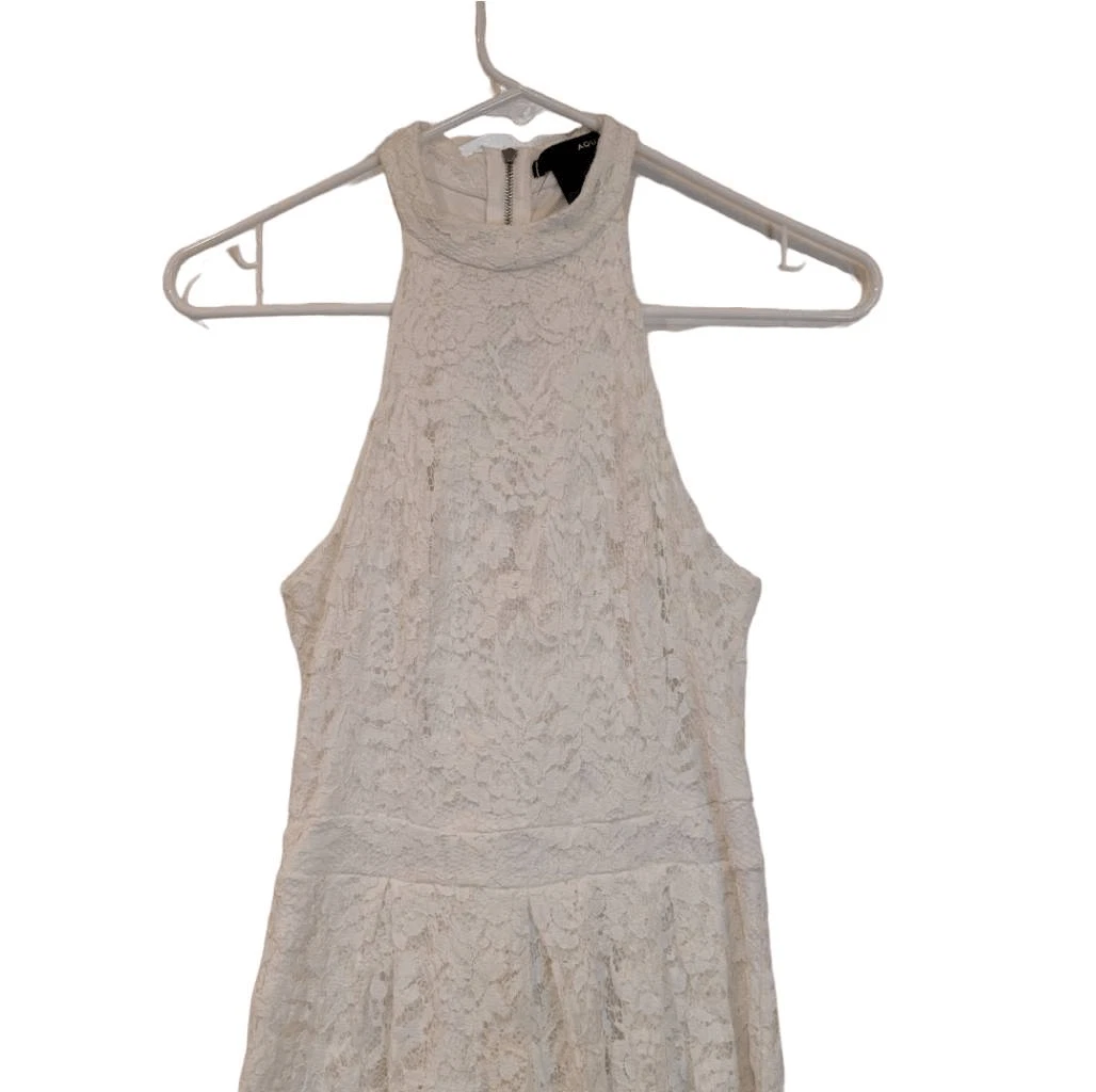 OFF WHITE Abito con supporto in pizzo Aqua da donna bianco poli spandex foderato