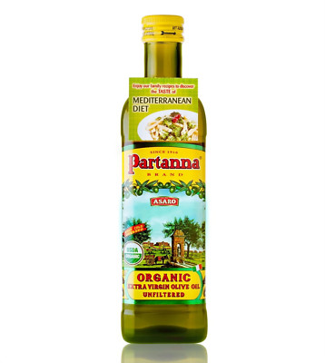 Partanna Organic Unfiltered Extra Virgin Olive Oil, 25.5 Fl Oz