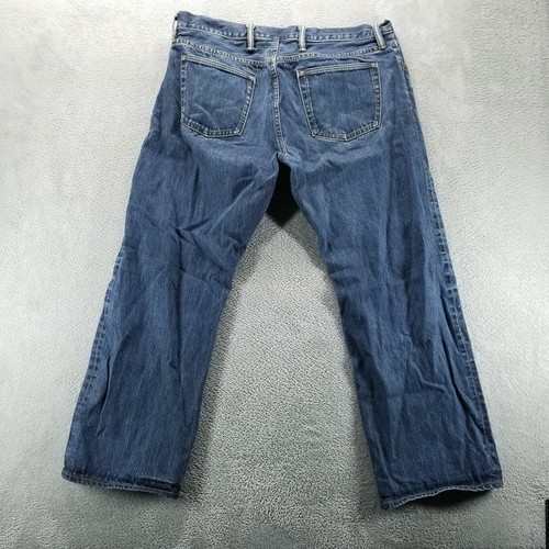 Gap 1969 Jeans Mens 36x30 Blue Standard Selvedge Button Fly Dark Wash Denim - Picture 3 of 12
