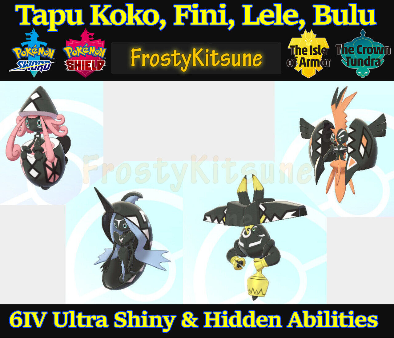 SHINY TAPU KOKO ✨ BATTLE READY / UNTOUCHED ⚡ 6IV + EV ⚡ Pokemon Sword &  Shield