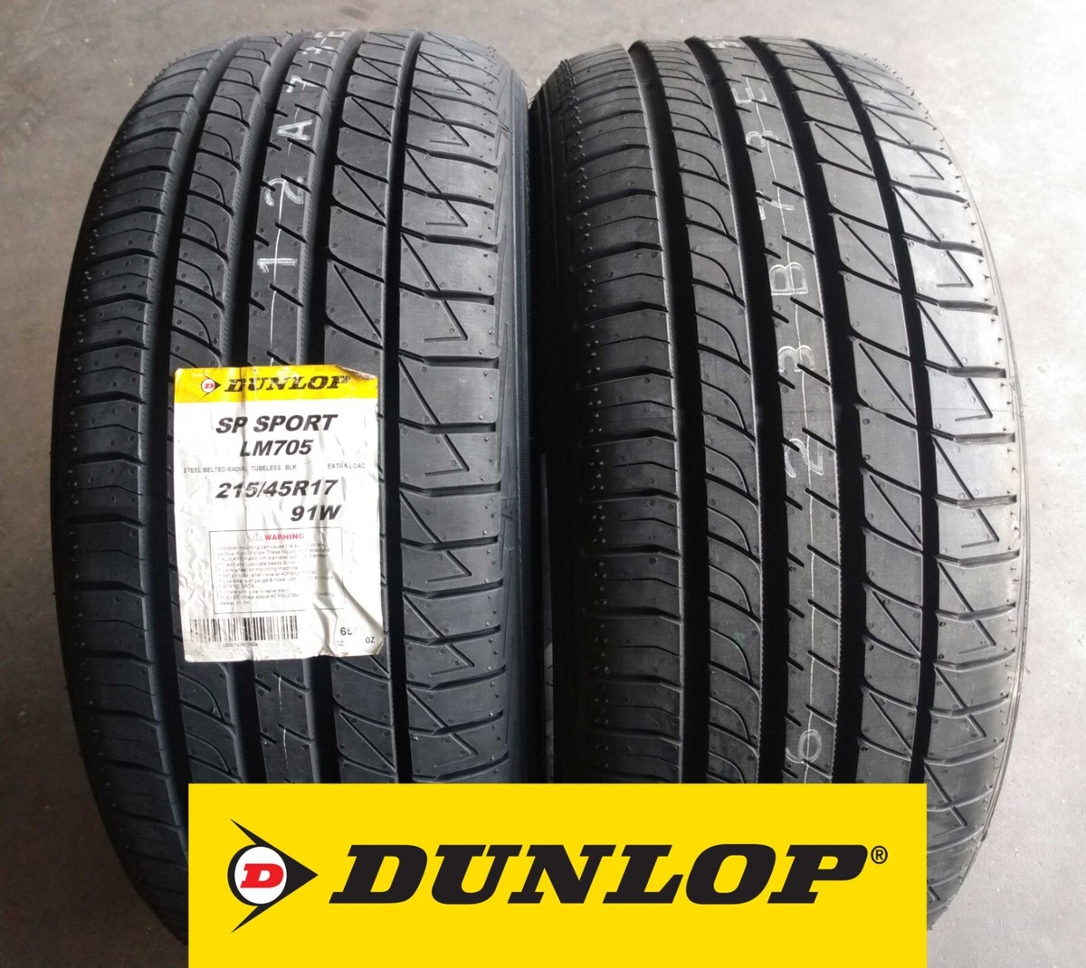 2x 215/45 R17 Dunlop SP Sport LM705 91W XL *CLEARANCE STOCK