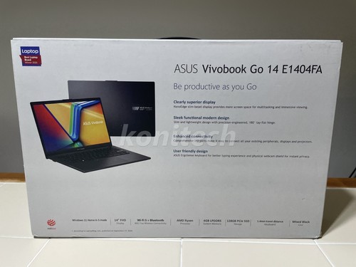 ASUS 14" Laptop 14 FHD Laptop AMD Ryzen 3 7320U 4GB RAM DDR5 128GB SSD - Black