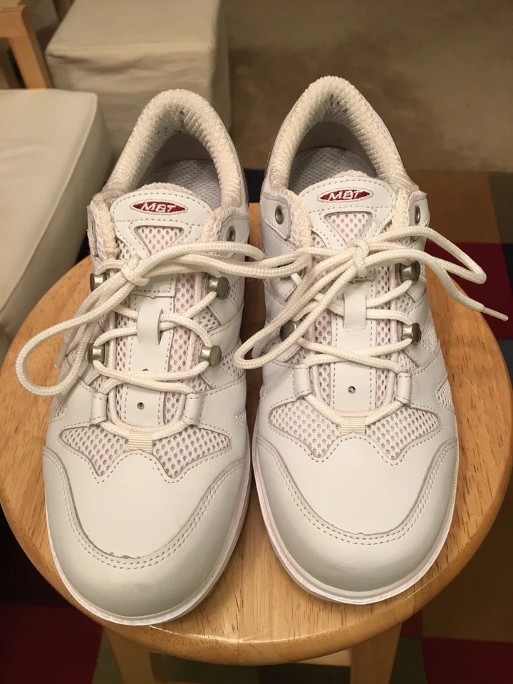 MBT 400111-16 белый/серый и красный отделки женщин US9.5 кожи Athletic тонизирующие туфли - Изображение 2 из 4