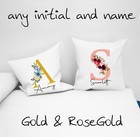 Personalised Name & Initial Cushion Cover Pillow Case Gift Birthday Christmas