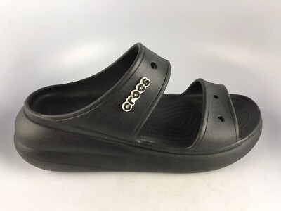 Crocs Sandals Slip-on Thick Sole Classic Crush Sandals Black Men's Sz 12-207670