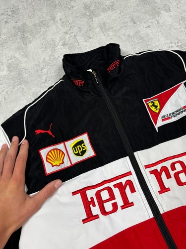 RARE Vintage Ferrari Racing Bomber Jacket Formula-1 Big Logo Size M - Picture 6 of 14