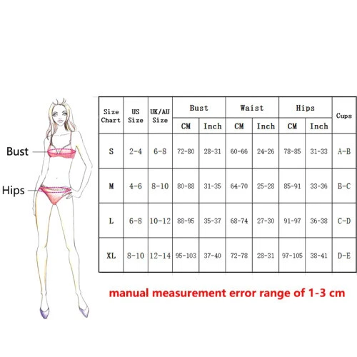 Damen Bikini Badeanzug Set Surfen Badeanzug Beachwear Frauen Push-Up Bademode ~ - Bild 2 von 7