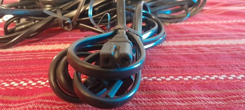 20 lot Tv Power cords Polarized Computer 2 prong approximately 5 ft. SHIP FAST - Picture 2 of 2
