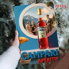 Vintage Cappariello Tin Metal Signs Home Décor Campari Aperitif Advertisement Wa