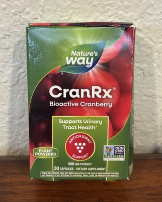 Natures Way CranRx URINARY HEALTH  Bio active Cranberry 30 Caps Exp 04/2027