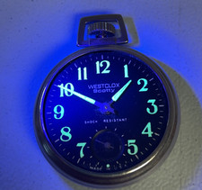Westclox Scotty Pocket Watch Luminous Glows Dial  Hands