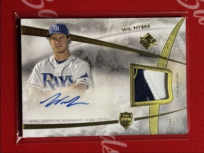 2014 Topps Supreme Autograph Patches Platinum Wil Myers Auto 3/5 Tampa Bay Rays