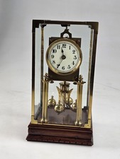 Small Early Anniversary torsion 400 day Mantel Clock Under Dome