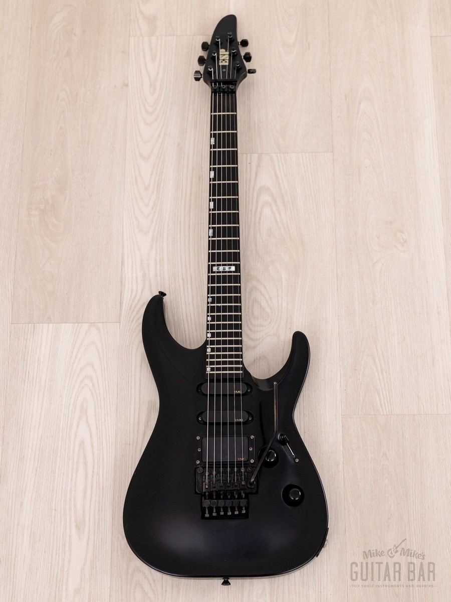 1995 ESP Custom Shop Horizon-Custom SSH Superstrat Black Satin w