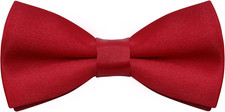 Kids Bow Tie Classic Solid Color Satin Bow Tie Adjustable Neck Bowtie for Kids W