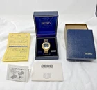 Vintage Seiko DX 6106-7689 Faceted Crystal, Orig. Box, Running Cond. - Very Nice