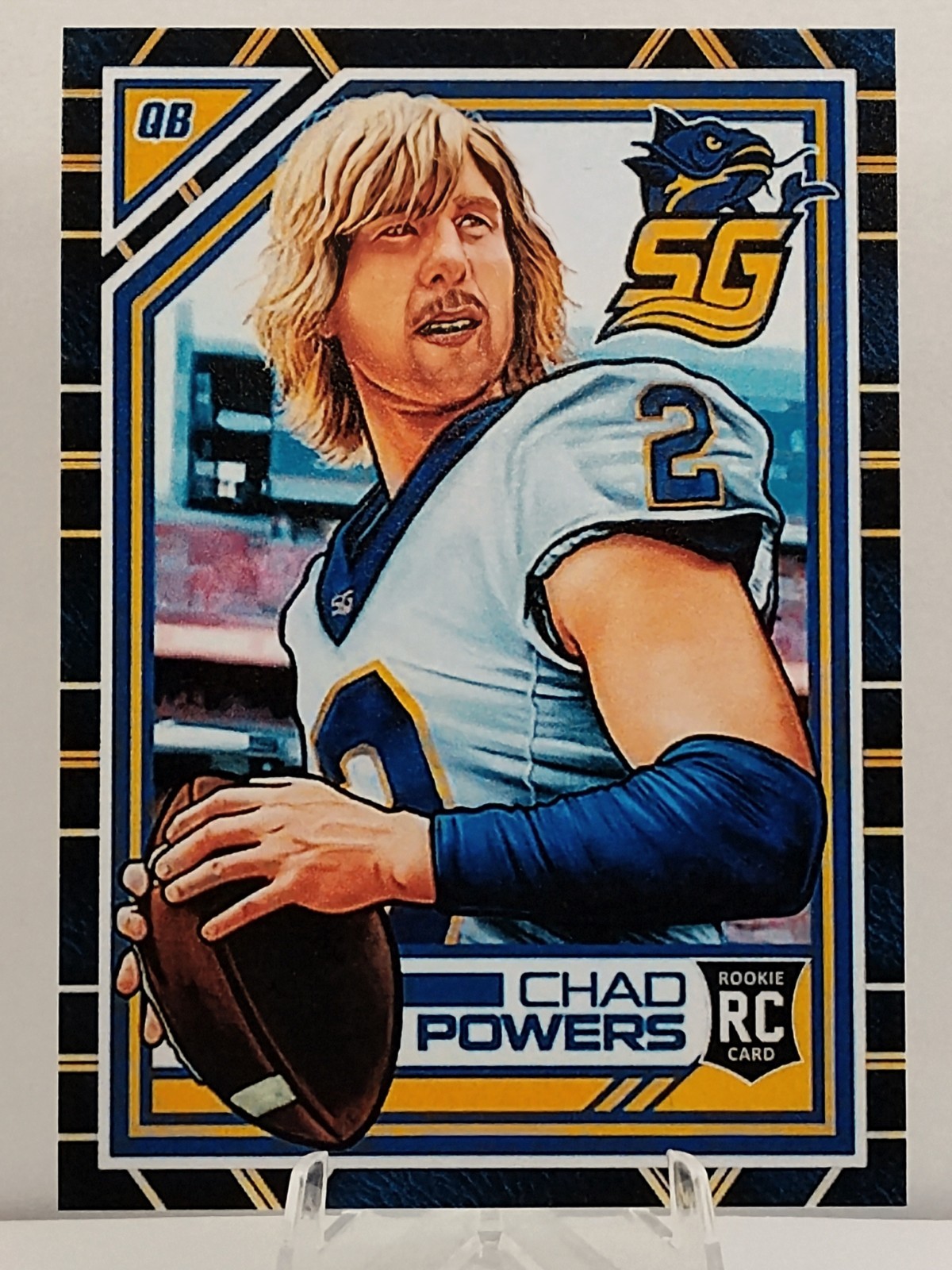 CHAD POWERS Rookie QB South Georgia Catfish Division III Hulu Sports Card #1