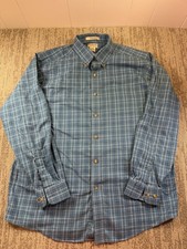 L.L. Bean Shirt Mens Large Blue Check Long Sleeve Button Down Casual Woven
