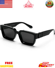 Retro Black Millionaire Sunglasses Luxury Square Designer Shades Men Women 2026