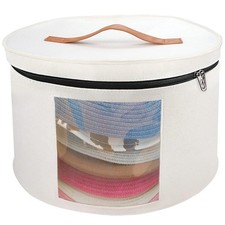 Hat Box-Hats Boxes for Women Storage Travel Large Round Hat Carrier Case Orga...