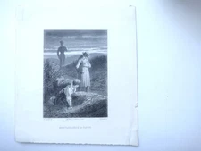 Antique Vintage Etching On Paper Paris Publisher Unframed