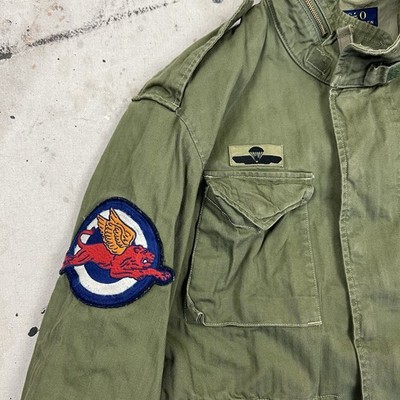Polo Ralph Lauren M65 Herringbone Field Jacket Skull Patch Mens
