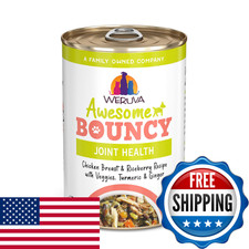 Weruva Awesome Bouncy Wet Dog Food Chicken Brown Rice Veggies 14Oz Can Pack Of