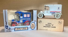 2 - US MAIL ERTL Model Die Cast Coin Bank Trucks MODEL T 1913 / 1905 FORD