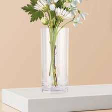 Flower Vase Acrylic Clear Cylinder Vase Organizer Vase for