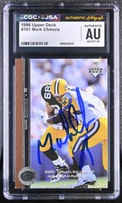 Mark Chmura Signed 1996 Upper Deck Card 161 Green Bay Packers CGC AU JSA 10 Auto