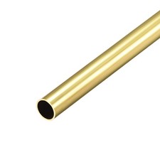Brass Round Tube 300mm Length 9.5mm OD 0.5mm Wall Thickness Seamless Pipe Tubing