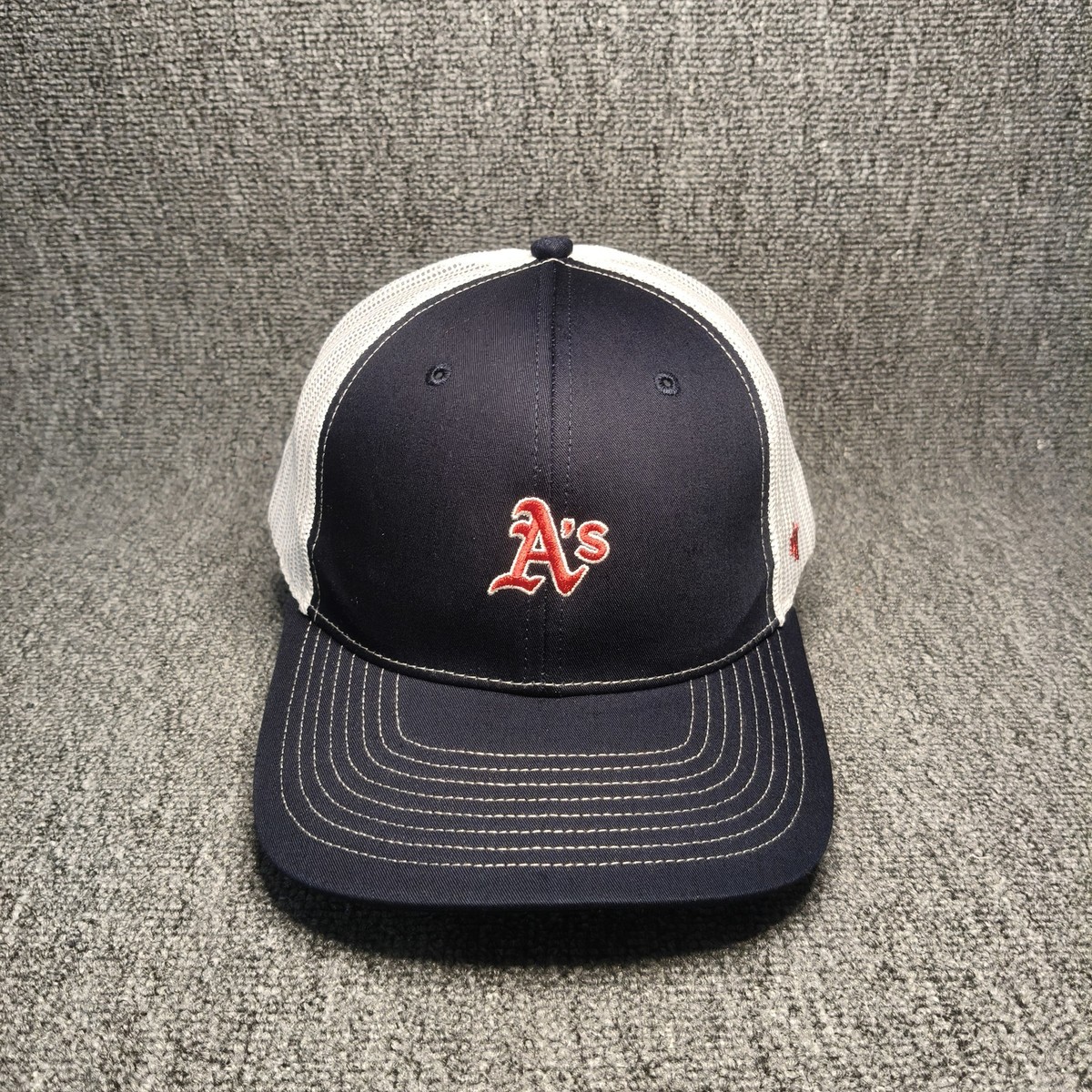 47 Brand Oakland Athletics MLB Trucker Hat Navy White Snapback Cap