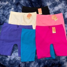 Girls 8-11 Lot Of 6 Undershorts Bike Shorts Underpinnings Multiple Colors