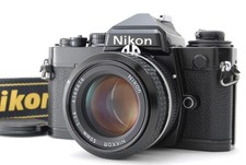MINT w/Strap Nikon FE Black 35mm SLR Film Camera Ai 50mm f1.4 Lens from JAPAN