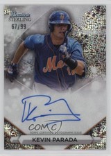 2023 Bowman Sterling Prospect Speckle Refractor 67/99 Kevin Parada Auto uk2