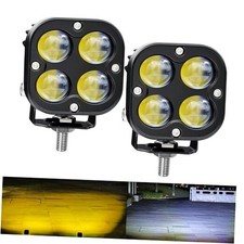 Motorcycle LED Spotlight Yellow/White Hi-Low Combo Beam LED Offroad Driving