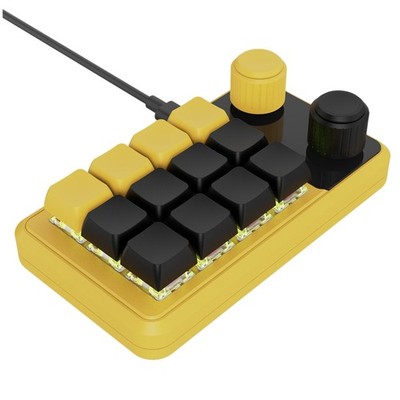 Programming Macro Custom Wired Keyboard RGB 12 Key Paste Button ...
